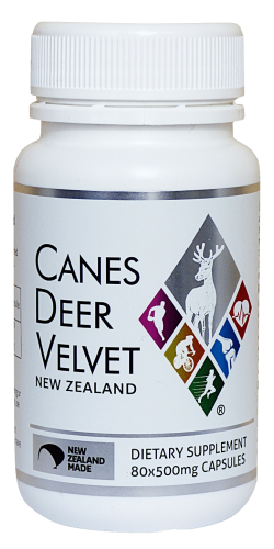 a bottle of canes deer velvet new zealand.